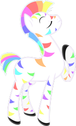 Size: 1904x3148 | Tagged: safe, artist:catnipfairy, oc, zebra, eyes closed, fruit stripe, simple background, solo, transparent background, zebra oc