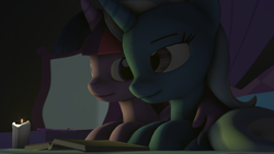 Size: 1920x1080 | Tagged: safe, artist:warden737, trixie, twilight sparkle, g4, 3d, female, lesbian, ship:twixie, shipping