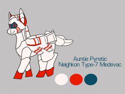 Size: 2160x1620 | Tagged: safe, artist:v-nuz, oc, oc only, oc:auntie pyretic, object pony, original species, spaceship ponies, fanfic:friendship drive charging, elite dangerous, reference sheet, spaceship