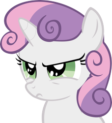 Size: 3999x4391 | Tagged: safe, artist:triox404, sweetie belle, pony, unicorn, g4, season 2, sisterhooves social, .svg available, angry, cute, diasweetes, female, filly, foal, madorable, simple background, solo, sweetie belle is not amused, transparent background, unamused, vector