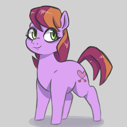 Size: 768x768 | Tagged: safe, artist:smirk, oc, oc only, oc:cherry sweets, earth pony, pony, gray background, simple background, solo