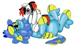 Size: 1920x1200 | Tagged: safe, artist:brainiac, oc, oc only, oc:blackjack, oc:starrinite, inflatable pony, kirin, pony, fallout equestria, fallout equestria: project horizons, cute, fanfic art, female, inflatable, mare, plushie, pool toy, simple background, solo, transparent background