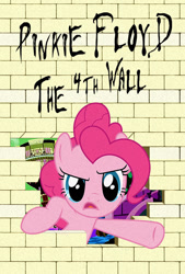 Size: 580x856 | Tagged: safe, artist:dan232323, pinkie pie, earth pony, pony, g4, 2014, female, parody, pink floyd, pun, the wall
