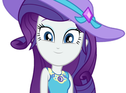 Size: 972x720 | Tagged: safe, edit, edited screencap, screencap, rarity, camping must-haves, equestria girls, g4, my little pony equestria girls: better together, background removed, cute, female, geode of shielding, hat, looking at you, magical geodes, not a vector, raribetes, simple background, solo, transparent background