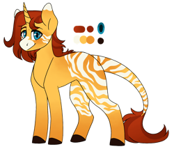 Size: 1280x1098 | Tagged: safe, artist:rainbowquasar, oc, oc only, hybrid, pony, unicorn, zony, color palette, male, offspring, parent:sunburst, parent:zecora, simple background, solo, stallion, transparent background