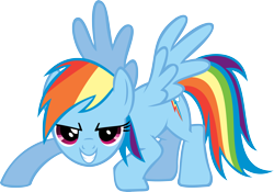 Size: 4000x2807 | Tagged: safe, artist:triox404, rainbow dash, pegasus, pony, g4, may the best pet win, season 2, female, mare, simple background, solo, transparent background, vector