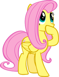Size: 2147x2792 | Tagged: safe, artist:triox404, fluttershy, pegasus, pony, g4, season 1, sonic rainboom (episode), female, high res, mare, simple background, solo, transparent background, vector