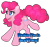 Size: 1280x1205 | Tagged: safe, artist:thehaywaiianhorse, pinkie pie, earth pony, pony, g4, best pony, ear fluff, female, hooves, mare, open mouth, open smile, simple background, smiling, solo, sparkly eyes, tail, text, transparent background, wingding eyes