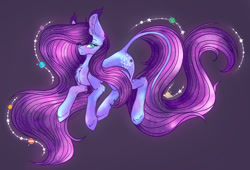Size: 1024x695 | Tagged: safe, artist:maneblue, oc, oc only, earth pony, pony, chest fluff, ear fluff, earth pony oc, leonine tail, planet ponies, ponified, purple background, simple background, solo, tail