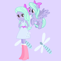 Size: 894x894 | Tagged: safe, artist:media1997, flitter, pegasus, pony, equestria girls, g4, bare shoulders, belt, boots, bow, bowtie, clothes, dress, fluttershy's boots, high heel boots, pants, shirt, shoes, skirt, sleeveless, socks, solo, tank top