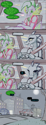 Size: 1496x4071 | Tagged: safe, artist:frist44, spike, crocodile, dragon, g4, awkward, beatrice santello, beatrike, car, clothes, crossover, crossover shipping, date, dialogue, driving, hoodie, night in the woods, shipping