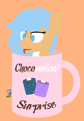 Size: 1796x2595 | Tagged: safe, artist:samsailz, oc, oc only, pony, :p, commission, cup, cup of pony, cute, micro, solo, tongue out, ych result