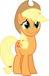 Size: 1957x3065 | Tagged: safe, artist:xxphantomxxx, applejack, earth pony, pony, g4, season 4, simple ways, .svg available, applejack's hat, cowboy hat, female, hat, mare, simple background, solo, transparent background, vector, wavy mouth