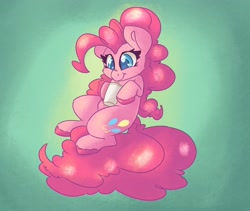 Size: 2990x2527 | Tagged: safe, artist:leadhooves, pinkie pie, earth pony, pony, g4, abstract background, cup, cute, diapinkes, drink, drinking, drinking straw, female, high res, hoof hold, mare, smiling, solo, unshorn fetlocks