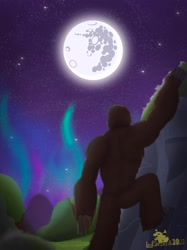 Size: 2048x2732 | Tagged: safe, artist:lordshrekzilla20, ape, kaiju, fanfic:a king to a god, g4, black skull island, high res, king kong, mare in the moon, moon