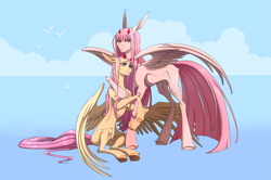Size: 6777x4500 | Tagged: safe, artist:1an1, pegasus, pony, anime, darling in the franxx, ponified, zero two (darling in the franxx)