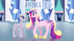 Size: 533x300 | Tagged: safe, artist:rumista, princess cadance, oc, alicorn, earth pony, pegasus, pony, unicorn, animated, commission, friendshipping, princess, ych animation, your character here