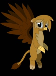 Size: 918x1256 | Tagged: safe, artist:beesmeliss, oc, oc:gingerbread, griffon, black background, female, simple background, solo