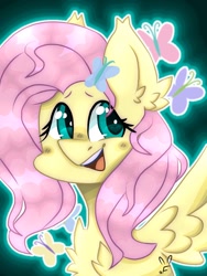 Size: 768x1024 | Tagged: safe, artist:pinkalotl, fluttershy, pegasus, pony, g4, chest fluff, ear fluff, female, solo