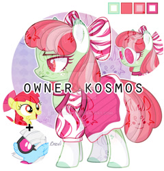 Size: 1280x1336 | Tagged: safe, artist:hoochuu, artist:mint-light, apple bloom, photo finish, oc, pony, g4, abstract background, base used, clothes, eyelashes, female, filly, foal, fusion, mare, reference sheet, screencap reference, simple background, sunglasses, white background