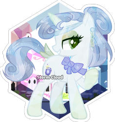 Size: 1185x1253 | Tagged: safe, artist:stormcloud-yt, oc, oc only, pony, unicorn, base used, grin, horn, raised hoof, simple background, smiling, transparent background, unicorn oc