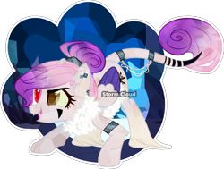 Size: 2991x2259 | Tagged: safe, artist:mint-light, artist:stormcloud-yt, oc, oc only, draconequus, hybrid, pony, base used, colored wings, draconequus oc, eyelashes, heterochromia, high res, interspecies offspring, offspring, parent:discord, parent:fluttershy, parents:discoshy, simple background, smiling, transparent background, two toned wings, wings