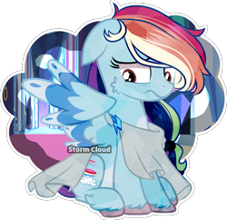 Size: 2405x2325 | Tagged: safe, artist:stormcloud-yt, oc, oc only, pegasus, pony, base used, clothes, female, floppy ears, frown, high res, mare, offspring, parent:rainbow dash, parent:soarin', parents:soarindash, pegasus oc, simple background, transparent background, unshorn fetlocks