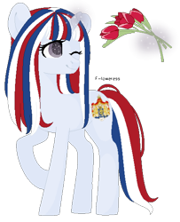 Size: 454x559 | Tagged: safe, artist:fioweress, pony, flower, nation ponies, netherlands, ponified, simple background, solo, transparent background, tulip