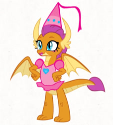 Size: 720x794 | Tagged: safe, artist:darlycatmake, smolder, dragon, adorasexy, adorkable, clothes, cute, dork, dragon tail, dragon wings, dragoness, dress, dressup, female, girly, happy, hennin, highlights, jewelry, lips, lipstick, makeup, pretty, princess, princess smolder, proud, sexy, simple background, skirt, smiling, smolderbetes, solo, tail, white background, wide eyes, wings