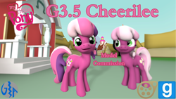 Size: 1920x1080 | Tagged: safe, artist:gameact3, cheerilee, cheerilee (g3), earth pony, pony, g3, g3.5, g4, 3d, 3d model, cheeribetes, cute, female, g3 cheeribetes, g3 to g4, g3.5 to g4, generation leap, generational ponidox, gmod, mare, model, my little pony logo, ponyville, ponyville schoolhouse, school, smiling, source filmmaker