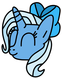 Size: 800x1000 | Tagged: safe, artist:jadeharmony, trixie, pony, unicorn, g4, bow, bust, cute, diatrixes, eyes closed, female, hair bow, mare, simple background, solo, transparent background