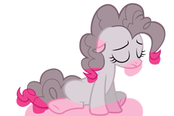 Size: 4000x2667 | Tagged: safe, artist:dharthez, artist:wardex101, edit, pinkie pie, earth pony, pony, g4, color loss, discorded, eyes closed, female, mare, sad, simple background, sitting, solo, transparent background, vector