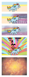 Size: 384x1024 | Tagged: safe, artist:fluffsplosion, fluffy pony, comic, explosion, fluffydash, meme, robot unicorn attack, yaranaika