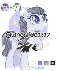 Size: 1280x1569 | Tagged: safe, artist:hoochuu, artist:mint-light, inky rose, silver shill, pegasus, pony, g4, abstract background, base used, clothes, deviantart watermark, eyelashes, female, fusion, male, mare, obtrusive watermark, screencap reference, smiling, stallion, watermark, wings