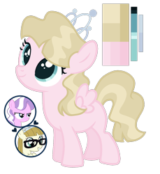 Size: 1100x1200 | Tagged: safe, artist:monochrome-sunsets, diamond tiara, zippoorwhill, oc, pegasus, pony, g4, female, filly, foal, full body, hooves, magical lesbian spawn, offspring, parent:diamond tiara, parent:zippoorwhill, pegasus oc, reference sheet, show accurate, simple background, smiling, spread wings, standing, tail, transparent background, two toned mane, two toned tail, wings