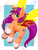 Size: 1500x2000 | Tagged: safe, artist:ragurimo, sunny starscout, alicorn, pony, g5, my little pony: a new generation, abstract background, artificial horn, artificial wings, augmented, coat markings, eyebrows, eyebrows visible through hair, female, horn, magic, magic horn, magic wings, mane stripe sunny, mare, no pupils, open mouth, race swap, socks (coat markings), solo, sunnycorn, unshorn fetlocks, wings