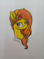 Size: 1280x1707 | Tagged: safe, artist:soulfulmirror, oc, oc:honey ella, pony, bust, female, mare, portrait, solo, traditional art