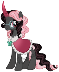 Size: 1024x1254 | Tagged: safe, artist:strawberry-spritz, oc, oc only, pony, unicorn, base used, female, glasses, mare, offspring, parent:fluttershy, parent:king sombra, parents:sombrashy, simple background, solo, transparent background