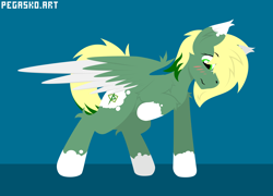 Size: 2496x1796 | Tagged: safe, artist:pegasko, oc, oc only, oc:inex code, pegasus, pony, blushing, lineless, looking down, pegasus oc, simple background, solo, vector