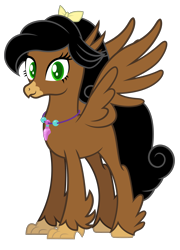 Size: 2020x2812 | Tagged: safe, artist:andrevus, oc, oc only, oc:chestnut cake, classical hippogriff, hippogriff, high res, hippogriffied, simple background, solo, species swap, transparent background