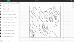 Size: 1920x1080 | Tagged: safe, twilight sparkle, alicorn, pony, g4, calculator, desmos, female, graphing calculator, mare, math, photo, solo, twilight sparkle (alicorn)
