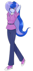 Size: 1029x2201 | Tagged: safe, alternate version, artist:batipin, princess luna, vice principal luna, human, equestria girls, g4, female, one eye closed, simple background, solo, transparent background