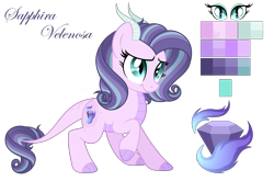 Size: 3344x2213 | Tagged: safe, artist:lunerymish, oc, oc:sapphira velenosa belle, dracony, dragon, hybrid, cute, female, fire, gem, high res, horns, interspecies offspring, leonine tail, offspring, parent:rarity, parent:spike, parents:sparity, raised hoof, simple background, smiling, solo, tail, text, transparent background