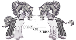 Size: 1024x544 | Tagged: safe, artist:miioko, oc, oc only, earth pony, pony, zebra, base used, choker, clothes, deviantart watermark, duo, earth pony oc, glasses, obtrusive watermark, pants, simple background, transparent background, watermark, zebra oc