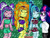 Size: 3900x3000 | Tagged: safe, artist:kamikiku, adagio dazzle, aria blaze, sci-twi, sonata dusk, twilight sparkle, equestria girls, g4, my little pony equestria girls: rainbow rocks, evil smile, experiment, eyes closed, grin, high res, science, smiling, the dazzlings, vat