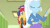 Size: 640x360 | Tagged: safe, screencap, sunset shimmer, trixie, equestria girls, g4, my little pony equestria girls: better together, overpowered (equestria girls), animated, clothes, cutie mark on clothes, duo, duo female, eyes closed, female, geode of empathy, gif, gifs.com, hairpin, hallway, headphones, hoodie, jacket, jewelry, leather, leather jacket, lockers, magical geodes, necklace, open mouth, smiling
