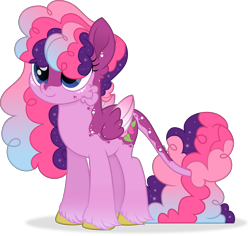 Size: 3760x3548 | Tagged: safe, artist:cirillaq, pinkie pie, twilight sparkle, alicorn, pegasus, pony, g4, fusion, high res, simple background, solo, transparent background, twilight sparkle (alicorn), vector