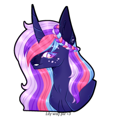 Size: 1280x1280 | Tagged: safe, artist:lilywolfpie, oc, pony, unicorn, female, mare, simple background, solo, transparent background