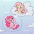 Size: 1500x1500 | Tagged: safe, artist:sketchydesign78, fluttershy, pinkie pie, earth pony, pegasus, pony, g4, bubble, cloud, cute, diapinkes, duo, female, floating, happy, in bubble, mare, on a cloud, open mouth, open smile, pinkie being pinkie, redraw, shyabetes, smiling