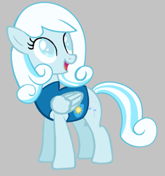 Size: 1145x1225 | Tagged: safe, artist:detailedatream1991, oc, oc:snowdrop, pegasus, pony, female, gray background, simple background, solo, winter wrap up vest